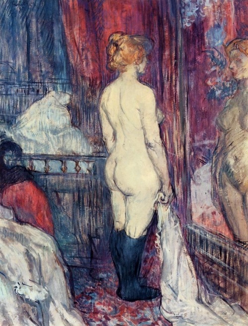 Henri de Toulouse-Lautrec, Nude Standing before a Mirror, 1897.