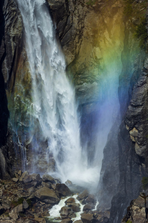 90377: Cascade Falls with rainbow by Michael Ballard