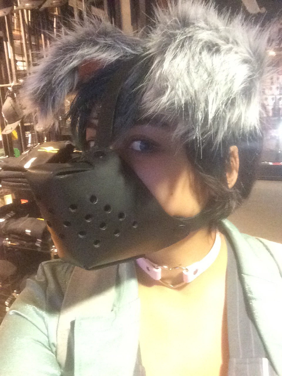 juniper-wolfe:Got my first muzzle! WHAT A CUTE PUPPER!