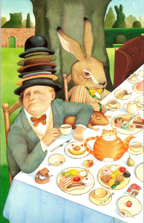 Mad Tea Party from Alice in Wonderland re-imagined by Anthony Browne