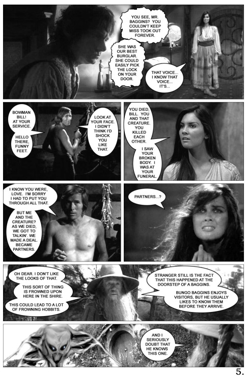  Page five of the comic book adaptation of Peter Jackson’s prequel to “The Hobbit.”  (All about the 