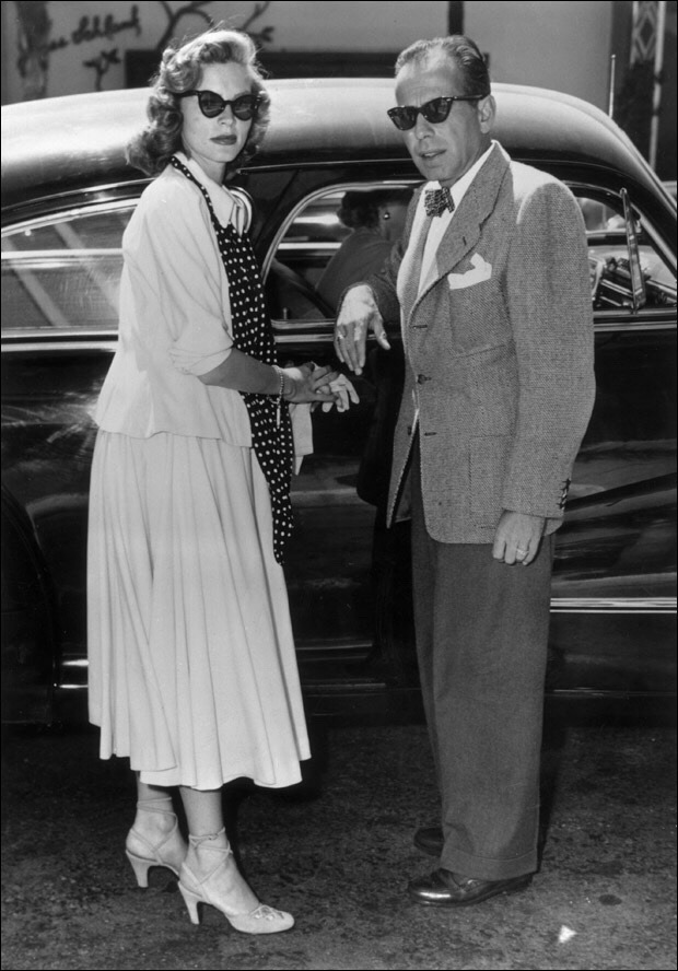 fuckyesoldhollywood:  Lauren Bacall and Humphrey Bogart, 1944 Photo from the Ray-Ban