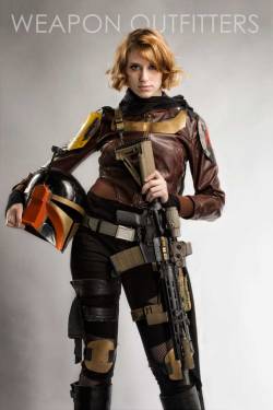 weaponoutfitters:  Maressa Fox, modern Mandalorian.Maressa