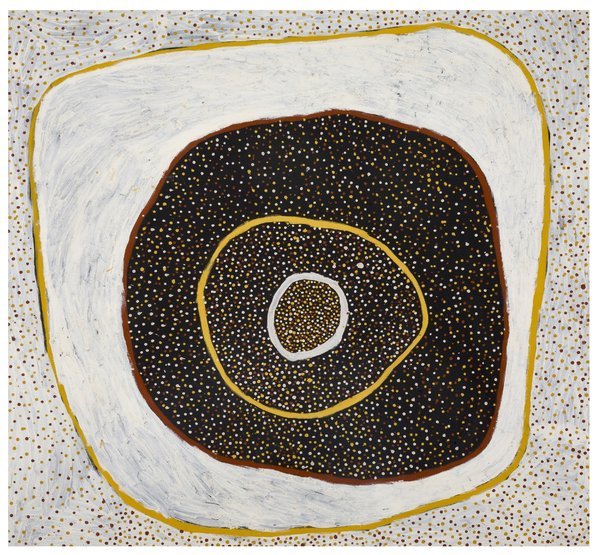 abstrakshun:  Timothy Cook Kulama  -  2015 ochre on linen Museum of Contemporary