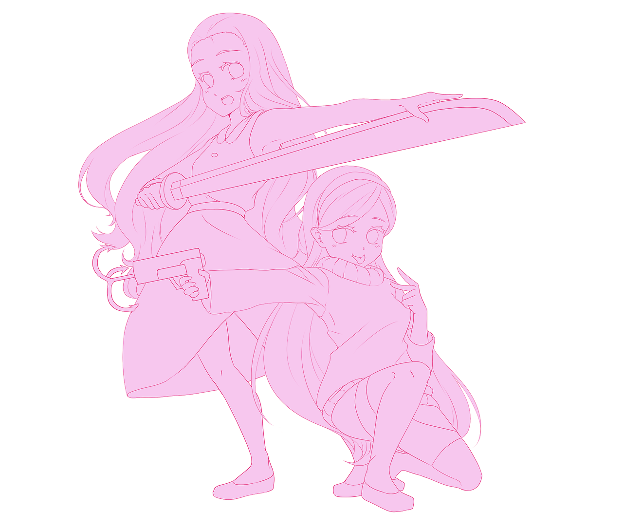 sallydff:  Lineart and Sketch of the image in collab with Vaults Dan ♥