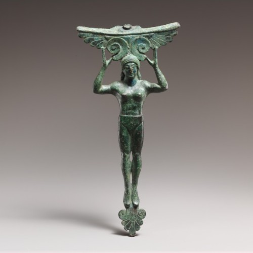 met-greekroman-art: Bronze patera handle in the form of a young woman via Greek and Roman ArtMedium: