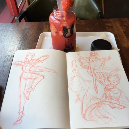 miacat7:Daily sketch. Cafe drawing