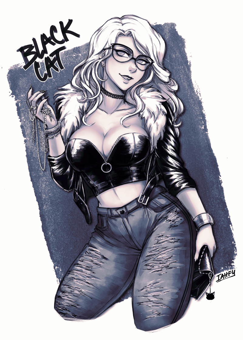 casual black cat