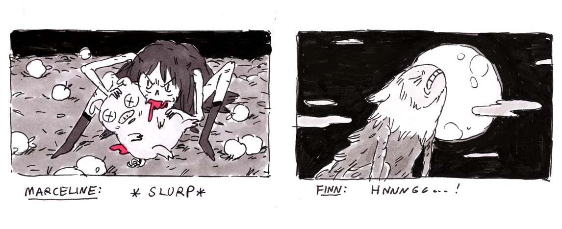 hannakdraws:  Here’s some disjointed shots from the rest of my Inktober idea. these