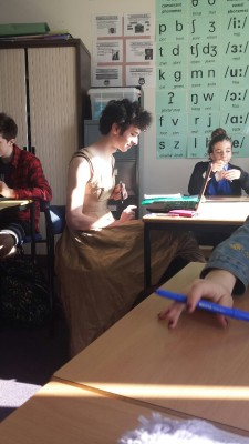 official-sebastian-strider:thee-cobalt-lightning:  bscentralvids:  evapukesrainbows:  OMFG OKAY SO one of my classmates, L, came into lesson late this morning wearing a full circle princess dress, and eye shadow and eyeliner. He said to our teacher, “Sorr