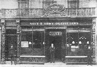 holdhard: Gieve, navy and army outfitters, Portsmouth