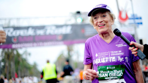 91-year-old Hariette Thompson is a cancer survivor, marathon runner and inspiration. She ran her 15t