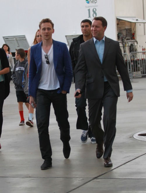 torrilla:  Tom Hiddleston goes to the Clippers game at the Staples Center in Los Angeles, CA on April 22, 2013 [HQ] 