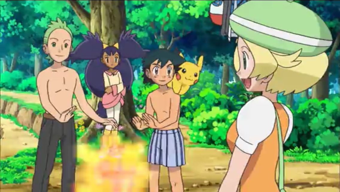 secsyx3:  Someone tell me why we needed to strip ash down to his underwear but cilan