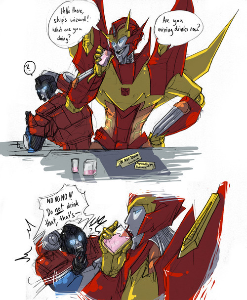 herzspalter:  i-am-menial:  Rodimus turned into an adorable kitten? Art by @herzspalter