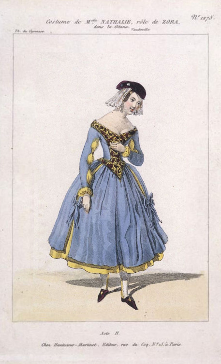 “La Gitana-Costume de théâtre" by Aaron Martinet, also known as Hautecoeur-Martinet, 1839