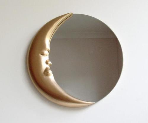 littlealienproducts:Moon Wall Mirror byCraftyWorksCornwall