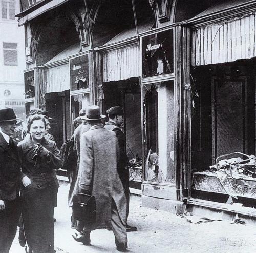 On this day, in 1938, Kristallnacht. German Jewish people woke up to their stores, houses and synagogues vandalized by the Nazis [1080x1070] Check this blog!