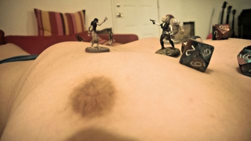 savingthrowvssexy:  “Cum Falls, everyone Dies"  by THE_DIRTY_DUO_QUEUE   omg nyotaimori   miniatures :D