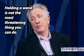 professorlupins:Alan Rickman at the NY Times Arts & Leisure Weekend (2012) + scenes from Harry P