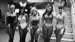 the60sbazaar:  Playboy bunnies at the airport (1966)
