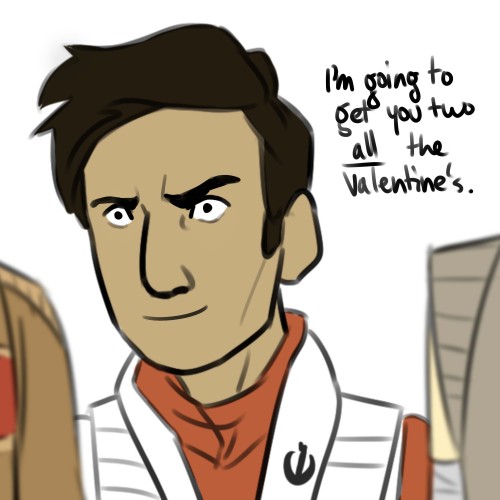 gretahs:i want finn and rey to get alllll the valentinesi want them to dROWN IN THE VALENTINESbonus: