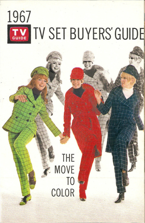 grayflannelsuit:The TV Guide 1967 TV Set Buyers’ Guide: The Move to Color!That is one swingin’ trio 