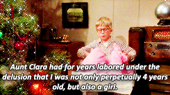 captainwarbuckle:  A Christmas Story + adult Ralphie’s narration  