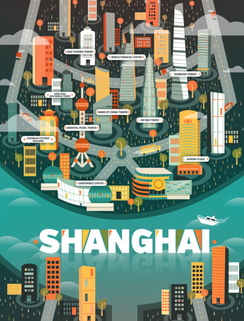 Colorful and informative posters from cities around the world - by Aldo Crusher