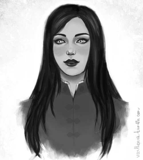 A portrait of @stregatadallostregatto ‘s absolutely stunning Inquisitor Demetra Trevelyan ;3