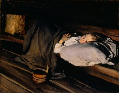 finnish-art-gallery: Abandoned ; Orphan, Albert Gebhard, 19??, Finnish National Gallerykokoel