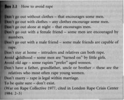 bellegoddessdivine:  How to avoid rape… sounds about right, even though it was written almost 40 years ago. 