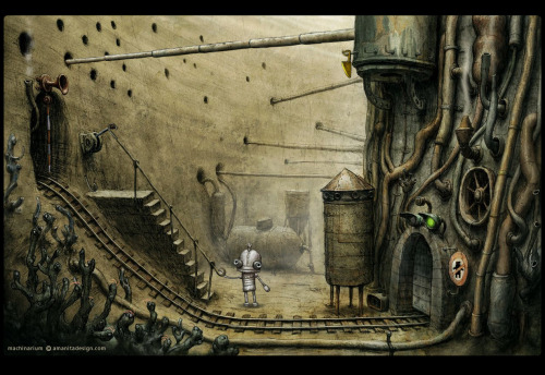 iforinspired:Game scenery from Machinarium by Amanita Design(Awesome point and click game, I love it! Play Demo)