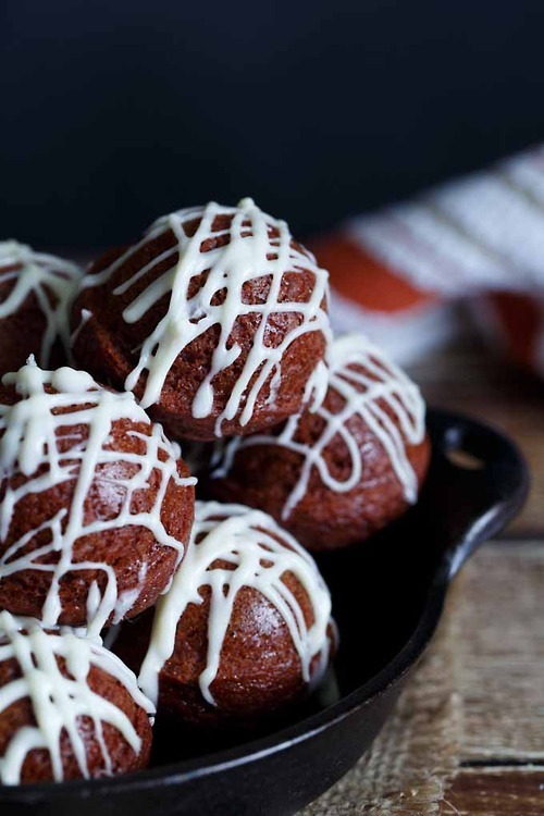 do-not-touch-my-food:  Recipes Inspired By Red Velvet Red Velvet Cheesecake Pancakes Red Velvet Cheesecake Brownies Red Velvet Molten Chocolate Lava Cakes Red Velvet Donut Holes with Cream Cheese Glaze Red Velvet Chocolate Brownie Bars Red Velvet Bundt