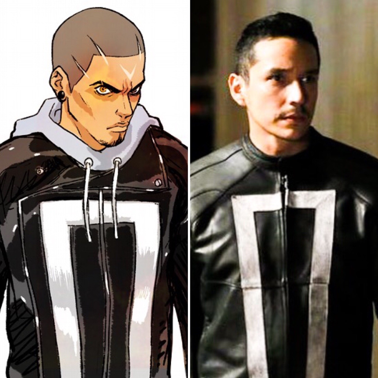 felipesmithart:Drew the pic (2014), saw photo of Gabriel Luna as Robbie Reyes (2016).