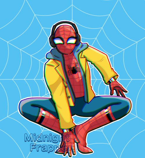 midnightfrappe: This is my first attempt of drawing spidey! I wanted to practice so i can draw him m