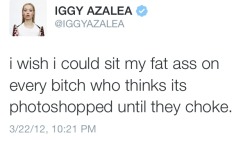 nymph-0h:  ssfenty:  trillest-paradise:  6u6f6o:  iggy u da best   👏👏😂😂😂😂👏👏  lmao  She ight