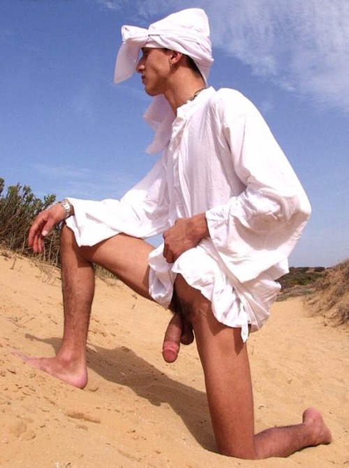 iranmyman:  🌵 ARAB in his thawb… barely 🌵  || http://iranmyman.tumblr.com || 