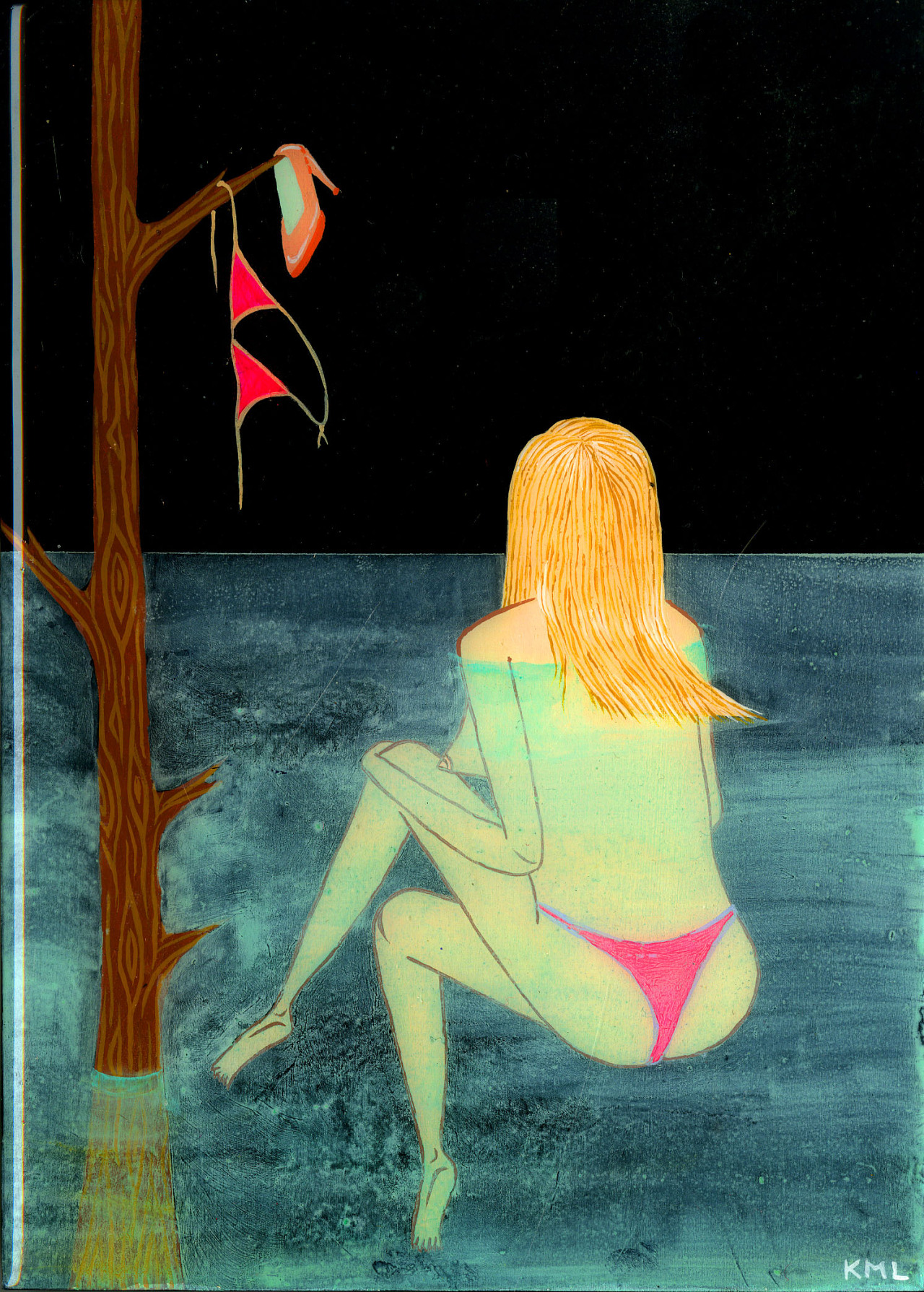 kliuwong:  Bather now on view at Bunnycutlet Gallery! 