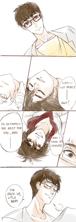 bonbonpich:  an AU where Hiro just finished SFIT, he(at18yo) wanted to do big project with Tadashi(21yo) while Tadashi is in the middle of accepting students so he could help them be better at inventing things. i think Hiro is a bit of a stuck up type,