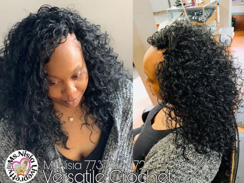 Crochet Weave options book now… big hair & sexy#crochet #curlyhair #protectivestyle #wavy