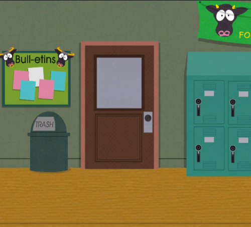 Obssessed With This Bulletin Board That Shows Up Often In Backgrounds Cuz Its Literally The Trans Flag