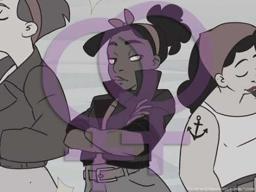 Connie (from Rock and Riot) is sapphic