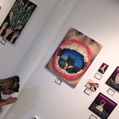 theeeohsees:my paintings were hung in a gallery for the first time today im actually proud