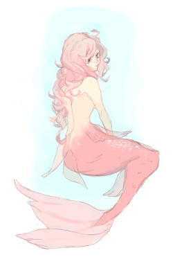 hellohalez0r:  obsidianblossom:  babycuts:  pyawakit:  quick mermaid for today’s sketch dailies theme.  &lt;3 cute &lt;3  So cute.   littleladyluna this tail is pretty amazing.  ooh it&rsquo;s so pretty 💖