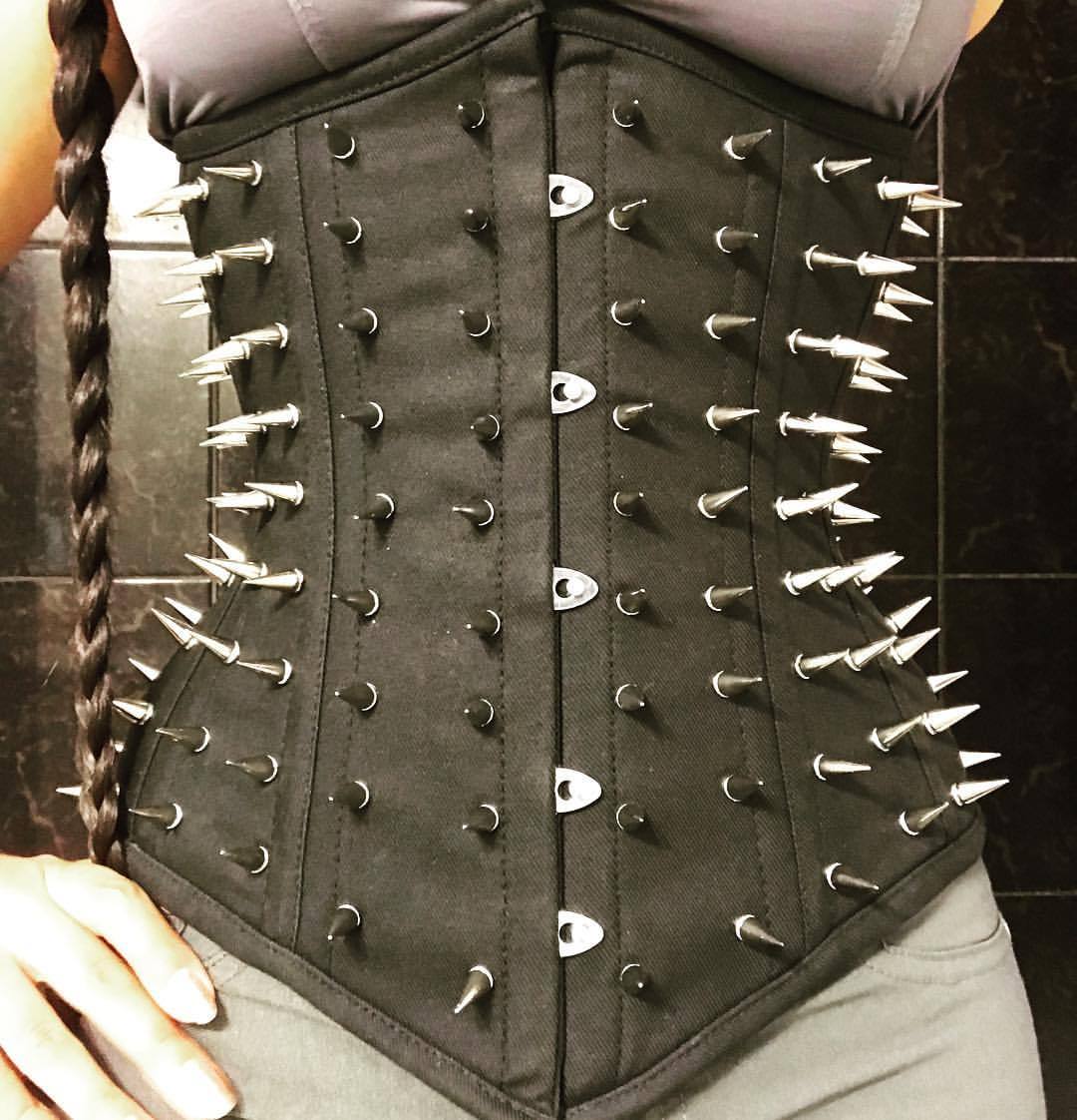lucy-corsetry:  Appropriately called “Hedgehog”. I already jabbed the inside