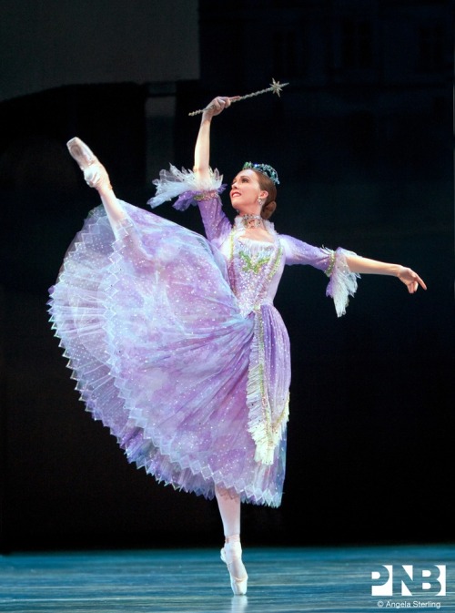 PNB soloist Kylee Kitchens dancing the role Fairy Godmother in a lavender tulle skirt designed by Ma