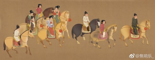 dressesofchina: Cartoon drawings of Tang-dynasty paintings and figurines by 焦响乐