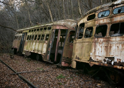 Abandoned trolley graveyard Fall &lsquo;14
