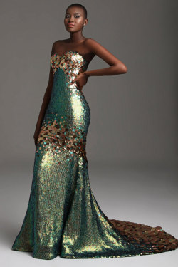 tinysoundsofsquee:This was part of a set of fashion photos of Jennifer Saa found herebut I only had eyes for this gorgeous mermaid dress. She is perfection. 